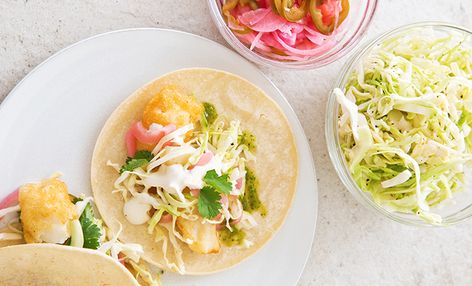 California Fish Tacos Recipe | James Beard Foundation Fried Fish Tacos, Battered Fish Tacos, Baja Fish Tacos, Mexican Night, Taco Stand, Fish Taco, Fish Tacos Recipe, Best Mexican Recipes, America's Test Kitchen Recipes