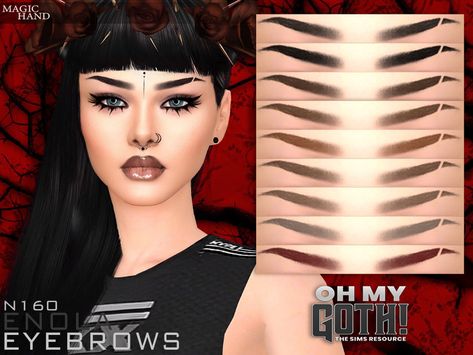 Goth Eyebrows, Sims 4 Cc Goth, Eyebrow Slits, Mods Sims 4, Sims 4 Hair Male, Sims 4 Cc Eyes, Die Sims 4, Sims 4 Black Hair, The Sims 4 Skin