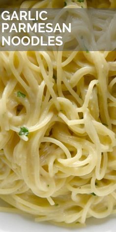 Parmesan Noodles Recipe, Garlic Parmesan Noodles, Noddle Recipes, Parmesan Noodles, Buttered Noodles Recipe, Garlic Butter Noodles, Pasta Noodle Recipe, Noodle Recipes Easy, Buttered Noodles