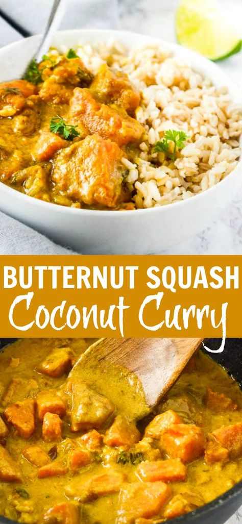 Butternut Squash Coconut Curry, Squash Coconut Curry, Butternut Squash Curry, Vegan Potluck, Alkaline Recipes, Deep Cleaning Hacks, Butternut Squash Recipes, Vegetarian Recipe, Potluck Recipes