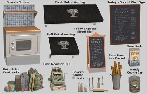 TS2 | Deliciously Indulgent Bakery 3t2 - Veranka Sims 4 Cash Register Cc, Sims 4 Restaurant, Sims 4 Kitchen, Sims 4 Clutter, Casas The Sims 4, The Sims 2, Sims 4 Cc Packs, Cash Register, Sims 1