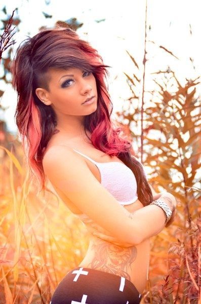 Undercut, Red Hair, Long Hair, A Woman, Red, Hair