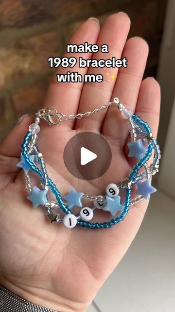 8,100 likes, 32 comments - auras_moonstone_ am March 6, 2024: "1989🩵 A full tutorial on how to finish the ends is coming soon!✨ #taylorswift #erastour #friendshipbracelets #tutorial #1989 #taylorsversion #swiftie". Wavy Beaded Bracelet, Double Bracelet Tutorial, How To Do 13 On Hand Taylor Swift, Beaded Friendship Bracelets Tutorial, Wavy Bracelet Tutorial, How To End A Bracelet, 1989 Bracelet, Wavy Bracelet, Bracelet Inspo