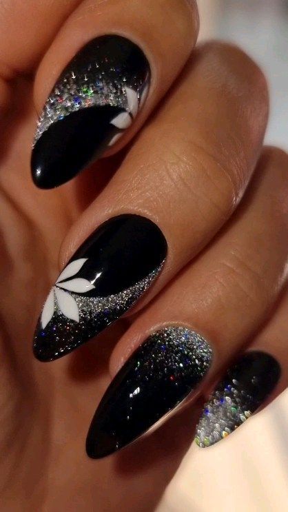 Black And White Nails, Fancy Nail Art, Nail Art Designs Images, Art Deco Nails, Manicure Nail Designs, Gel Nail Art Designs, Fancy Nails Designs, Nail Art Designs Diy, Pretty Nail Art Designs