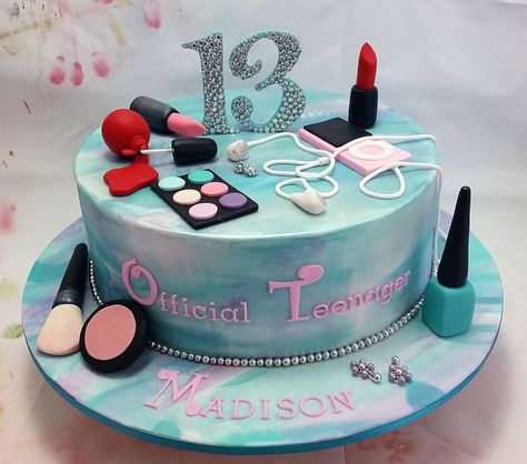 Birthday Cakes For Teenage Girl Official Teenager Cake Makeup Chappcakes Decor Cakes Cake - albanysinsanity.com Teen Birthday Cake Ideas, Teen Birthday Cake, Charlotte Dessert, Cakes For Teenagers, Birthday Cake Girls Teenager, Makeup Birthday Cakes, Teenage Birthday, Nursing Cake