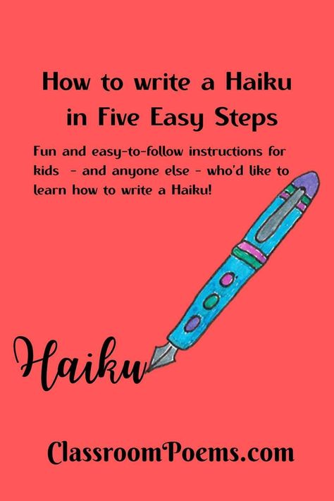 How To Write Haiku Poems, How To Write A Haiku, Haiku Poems For Kids, Cinquain Poetry, Alliteration Poems, Haiku Examples, School Poems, Poetry Examples, Community Activity