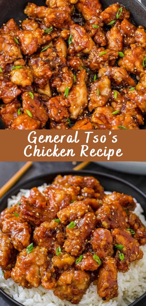 Healthy General Tso Chicken, General Tao Chicken, General Tso's Chicken Recipe, Chicken Batter, General Tso's Chicken, Drink Recipies, Tso Chicken, General Tso Chicken, General Tso