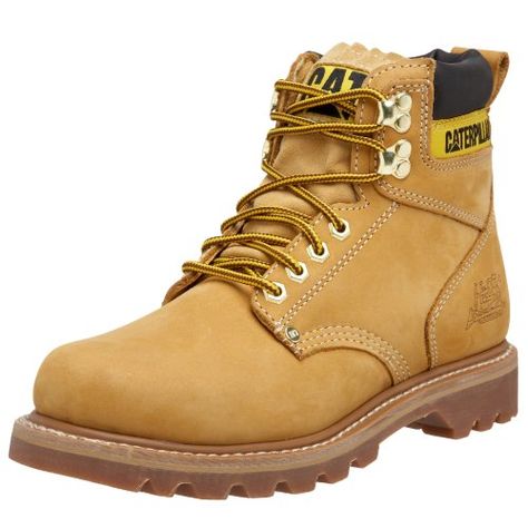 Caterpillar Men's 2nd Shift 6" Plain Soft Toe Boot,Honey,9 M US - http://authenticboots.com/caterpillar-mens-2nd-shift-6-plain-soft-toe-boothoney9-m-us/ Caterpillar Shoes, Timberland Boots Outfit Mens, Caterpillar Boots, Good Work Boots, Cat Boots, Yellow Boots, Cat Shoes, Boating Outfit, Work Boots Men