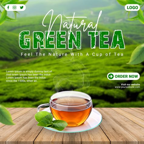 Tea Social Media, Hot Green Tea, Hot Winter Drinks, Hot Green, Instagram Banner, Money Sign, Presentation Video, Powerpoint Word, Flower Tea