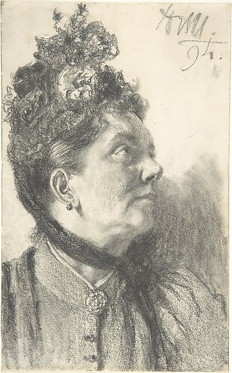 Woman with a Crushed Velvet Hat Menzel Drawing, Adolf Menzel, Adolf Von Menzel, Adolph Menzel, John Sargent, Trois Crayons, Master Drawings, Portraits Drawing, Charcoal Portraits