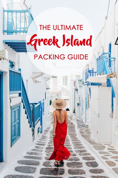 What to Pack for a Week in the Greek Islands - Polkadot Passport Greek Isles Cruise, Greece Cruise, Greek Islands Vacation, Greek Islands To Visit, Visit Greece, Greek Isles, Greece Travel Guide, Packing Guide, Packing List For Vacation