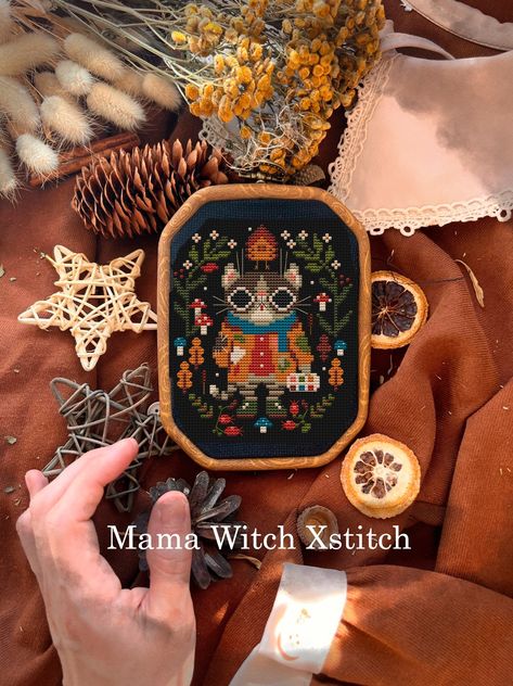 "🔮Whimsical and magical OOAK cross stitch pattern for witchy souls SHOP NOW🔮 Fabric: 18 count Aida Stitches: 64 x 71 Size: 3.56 x 3.94 inches or 9.03 x 10.02 c 🌠PURCHASE INCLUDES : 1.Pattern with COLOR and symbol chart on 4 PAGES READY TO PRINT 2.Pattern with BLACK AND WHITE easy to read symbol chart on 4 PAGES READY TO PRINT 3.Pattern with full color and symbol chart on ONE PAGE scalable PDF file to USE WITH GADGETS 4.Pattern with color symbols only 5.Pattern with color blocks only PATTERN K Calico Cat Cross Stitch, Raven Cross Stitch, Witchy Cross Stitch, 2023 Ornaments, Cross Stitch Spring, Spring Cross Stitch, Vintage Cross Stitch, Cat Cross Stitch Pattern, Beautiful Cross Stitch