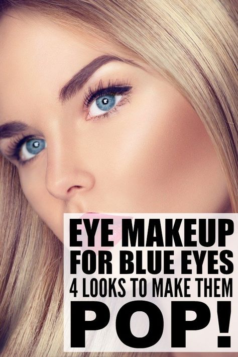 Eye Makeup For Blue Eyes, Brunette Blue Eyes, Hair Color For Fair Skin, Wedding Makeup For Brunettes, Fair Skin Makeup, Blonde With Blue Eyes, Blue Eyes Pop, Eyeshadow Colors, Eyeshadow For Blue Eyes