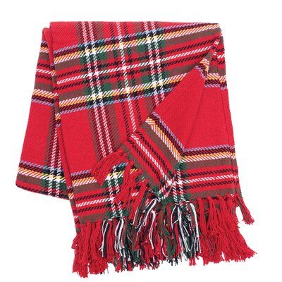 Millwood Pines Waithman Plaid Cotton Throw blanket Lady Decluttered, Christmas Throw Blanket, Plaid Throw Blanket, Plaid Throw, Cotton Throw Blanket, Christmas Bedroom, Woven Throw Blanket, Plaid Blanket, Crimson Red