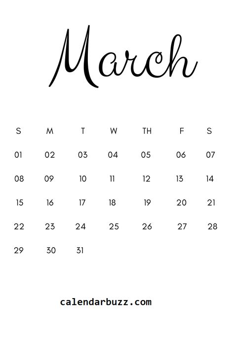 30 March 2020 Calendars You Can Download and Print Printable Calendar Design, Calendar Aesthetic, March Calendar, Kalender Design, Aesthetic 2024, Minimalist Calendar, Hello March, Cake Templates, Printable Calendars