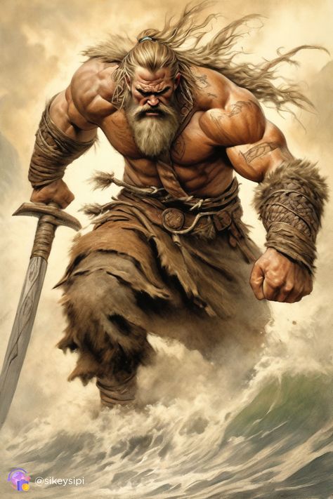 Norse Mythology: The Art of War" Dive into the art of war as seen through the eyes of Norse mythology. This powerful depiction of a Viking warrior is a perfect addition to any mythology or history board. Explore the legends of the North with this visually stunning pin. #MythologyArt #VikingWarriors #AncientNorse Jotnar Art, Viking Berserker Art, North Mythology, Odin Norse Mythology, Norse Warrior, Viking Pictures, Viking Warrior Tattoos, Dragon Age Rpg, Vikings Ragnar