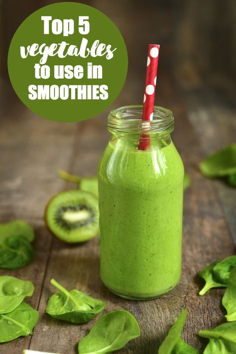 Top 5 Vegetables to Use in Smoothies - You can easily add these nutritious veggies to your breakfast smoothies and still have them taste delicious! Harley Pasternak, Spinach Smoothie Recipes, Green Shakes, Nutrition Goals, Best Green Smoothie, Healthy Green Smoothies, Spinach Smoothie, Nutrition Shakes, Chicken And Shrimp