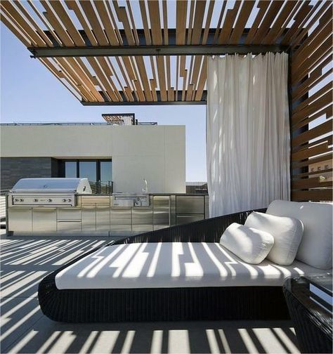 Contemporary Pergola, Modern Pergola Designs, Pergola Metal, Moderne Have, Terrasse Design, Cheap Pergola, Patio Pergola, Pergola Ideas, Modern Pergola