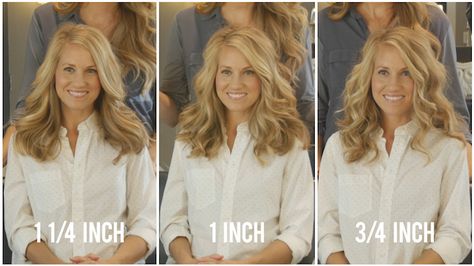 CURL SERIES:  HOW TO PICK YOUR CURLING IRON BARREL SIZE Curling Iron Barrel Sizes, Remington Hair Dryer, Curling Iron Size, Curls For Medium Length Hair, Lazy Day Hairstyles, Hair Curling Tips, Find Hairstyles, Curling Iron Hairstyles, Latest Hair Trends