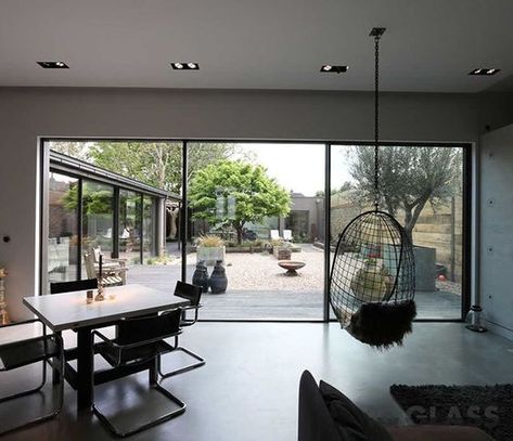 Best Sliding Glass Doors, Frameless Glass Balustrade, Minimal Windows, House Extension Plans, Aluminium Sliding Doors, Sliding Door Systems, House Extension Design, House Extension, Sliding Patio Doors