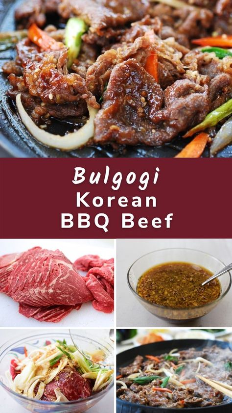 Bulgogi Rice Bowl, Asian Potluck, Korean Bapsang, Koreansk Mad, Beef Bulgogi Recipe, Korean Dinner, Korean Beef Bulgogi, Koreansk Mat, Korean Bbq Beef