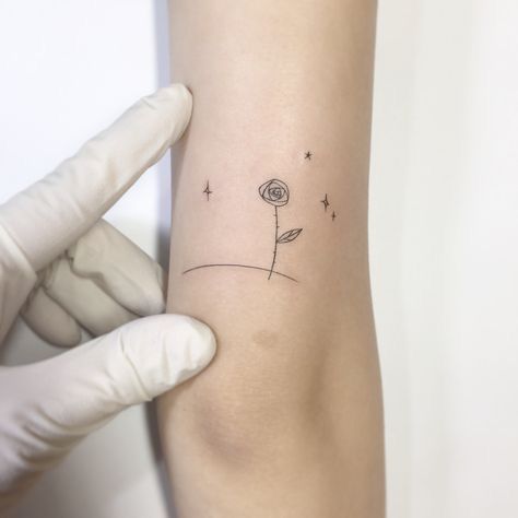 Playground Tattoo, Prince Tattoo, Little Prince Tattoo, Minimalistic Tattoos, Prince Tattoos, Typography Tattoo, Small Rose Tattoo, Delicate Tattoo, Latest Tattoos