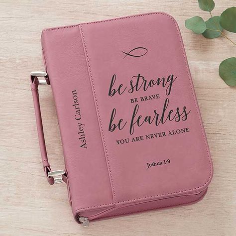 Heavenly Quotes, Pink Bible, Personalized Bible Cover, Bible Cases, Leather Bible Cover, Personalization Mall, Cute Bibles, Leather Bible, Personalized Bible