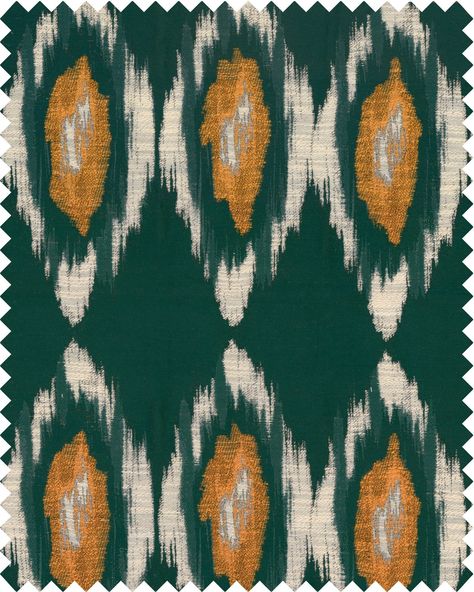 Pradesh Ikat Woven Fabric Fabric Ikat Weaving, Festival Atmosphere, Vibrant Florals, Green Pastures, Boho Fabric, Mind The Gap, Ikat Pattern, Ikat Fabric, Orange Fabric