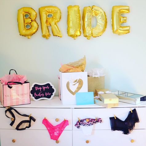 Bachelorette party. Lingerie shower. Gift table. Bride to be. Lingerie Shower Gift, Victoria Secret Party, Secret Party, Bachelorette Party Bride, Lingerie Shower, Lingerie Party, Bach Party, Diy Brides, Bachelorette Gifts