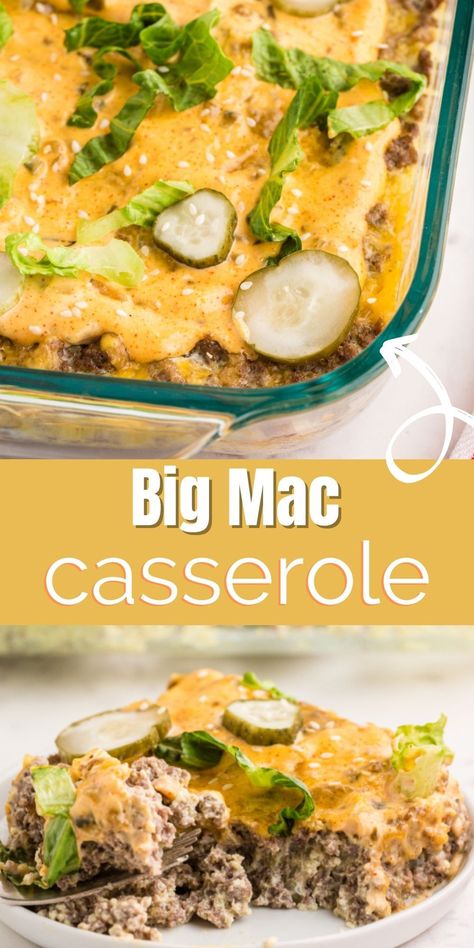 Friday Dinners, Big Mac Casserole, Healthy Hamburger, Hamburger Casseroles Recipes, Chicken Honey, Chicken Mcnuggets, Fresh Meals, Family Fresh Meals, Beef Casserole Recipes