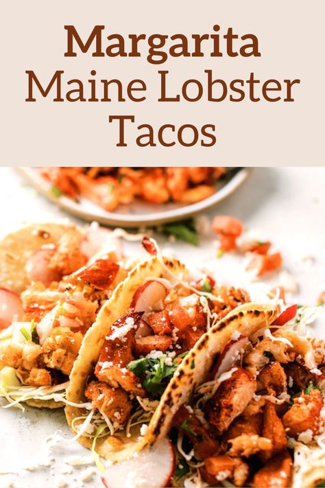 Lobster Burrito Recipe, Mexican Lobster Recipes, Lobster Tacos Recipe, Lobster Tostadas, Crab Tacos Recipes, National Taco Day October, Recipe For Margarita, Margarita Tacos, Key West Food