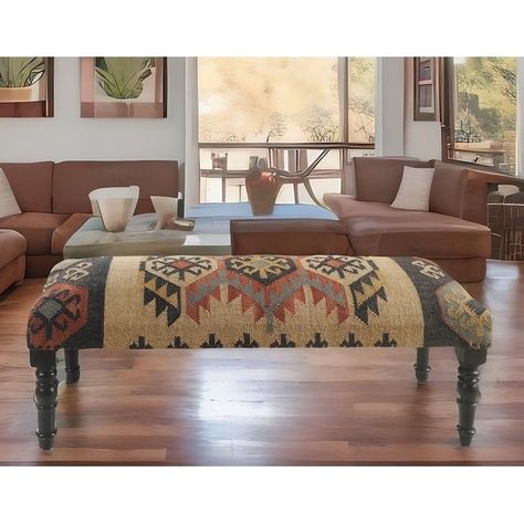 Sevita Southwestern Indoor Bench 16"W x 47"L x 18"H - 16"Wx47"Lx18"H - Bed Bath & Beyond - 28273451 Hallway Storage Cabinet, Southwestern Furniture, Home Goods Furniture, Office Waiting Rooms, Living Room Loft, Hallway Storage, Indoor Bench, Outdoor Wall Decor, Furniture Outlet Stores