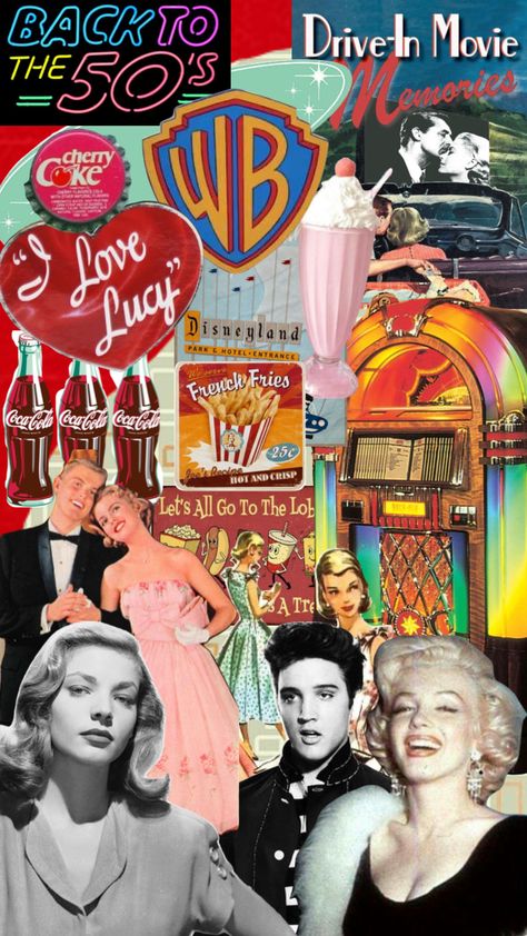 #50s 50s America, 50's Aesthetic, 50’s Aesthetic, 50s Vibes, 50s Aesthetic, 1950s Hollywood, 80s Pop Culture, 1950s Art, Aesthetics Wallpaper