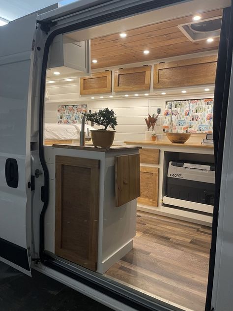 Camper Van For Sale: 2022 Ram Promaster in Brice, Ohio Ram Pro Master Van Conversion, Promaster City Van Conversion, Ram Promaster Conversion Camper Van, Ram Promaster Conversion, Promaster Van Conversion, Rv Van, Large Bookshelves, Camper Kitchen, Van Wrap