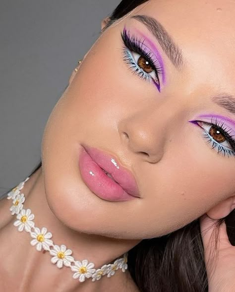 Purple Makeup Looks, Flot Makeup, Rave Makeup, Barbie Makeup, Purple Makeup, Makijaż Smokey Eye, Dope Makeup, Eye Makeup Designs, Colorful Eye Makeup