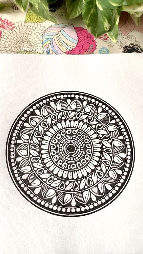 Bhumika Poddar on Reels | shilparao · Original audio Mandala Art Simple Drawings, Big Mandala Drawing, Mandala Art Easy For Beginners, Easy Mandala Drawing For Beginners, Beginner Mandala, Krishna Mandala, Sketch Mandala, Therapy Aesthetic, Simple Mandala Art