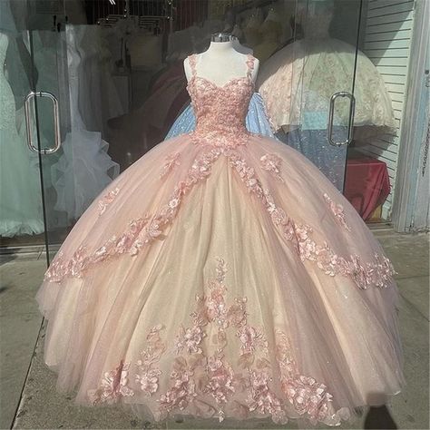 Princess Pink Quinceanera Dresses Flower Sweet 16, Baby Pink Quinceanera Dresses, Pink Quinceanera, Quinceanera Themes Dresses, Pink Quince, Quinceñera Dresses, Quinceanera Dresses Pink, Baby Rosa, Pretty Quinceanera Dresses