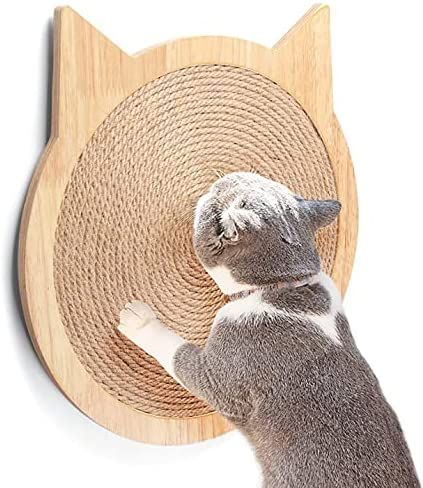 HC Cat Shape Scratching Pads for Cats Kittens, Wall Sisal Cat Scratcher Scratch Board with Strong Sucker, Wooden Cat Toy Furniture (M) : Amazon.co.uk: Pet Supplies Diy Cat Scratcher, Toy Furniture, Cat Playhouse, Cat Flap, Cat Pad, Cat Scratchers, Furniture Scratches, Small Animal Supplies, Natural Sisal