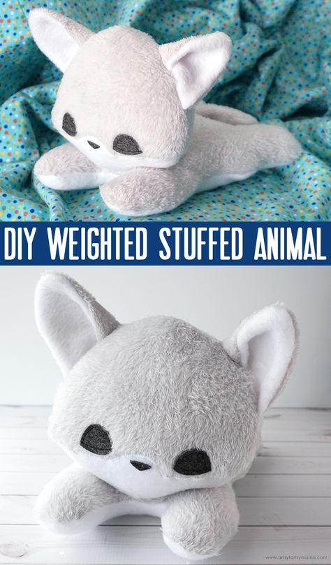 DIY Weighted Wolf Stuffed Animal #sensory #stuffedanimal #fairfieldworld #kawaii #diy #sewing #sewfun #adhd #weighted #cricut #cricutmade #cricutcreated Weighted Animals Diy, How To Make Weighted Stuffed Animals, Sewing Pattern Free Animals, How To Make Stuffed Animals, How To Make A Stuffed Animal, Diy Plushies Patterns Free, Stuffie Sewing Pattern, Stuffed Animal Patterns Sewing, Stuffed Animals Diy