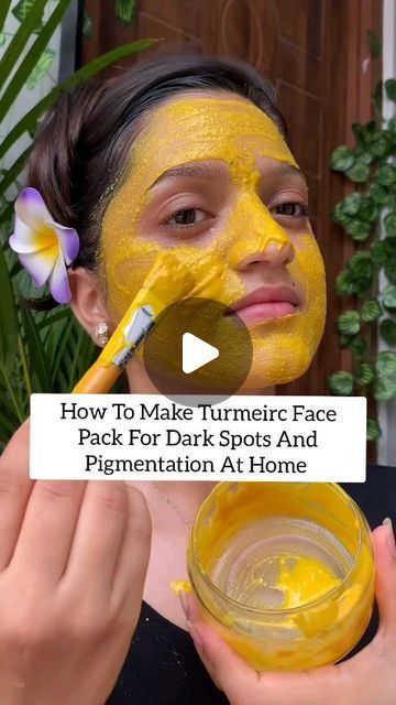 Glam Tayus on Instagram: "How To Make Turmeic Face Pack For Dark Spots,Pigmentation At Home #facemask #facepack #homremedy #skincare #darkspots #pigmentation #reel #reelkarofeelkaro #reelsinsta #trendingreels" Homemade Face Mask For Pigmentation, Face Pack For Dark Spots, Dahi Facepack, Dark Pigmentation On Face, Face Pack For Pigmentation, Detan Face Pack At Home, Home Made Face Mask, Face Pack At Home, Turmeric Face Pack