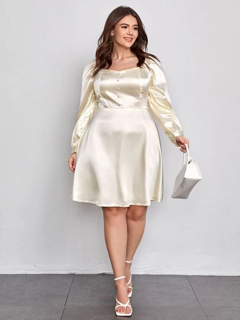 Short Satin Dress Classy, Satin Dress Classy, Satin Dress Outfit Classy, Satin Dress Ideas, Plus Size Satin Dress, Satin Top Outfit, Classy Plus Size, Satin Dress Outfit, Plus Size Satin