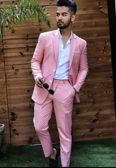 Pastel Suits For Men, Pink Suits For Men, Men Summer Wedding, Summer Wedding Suit, Funky Formal, Pink Suit Men, Summer Wedding Suits, Tweed Men, Wedding Outfit Guest