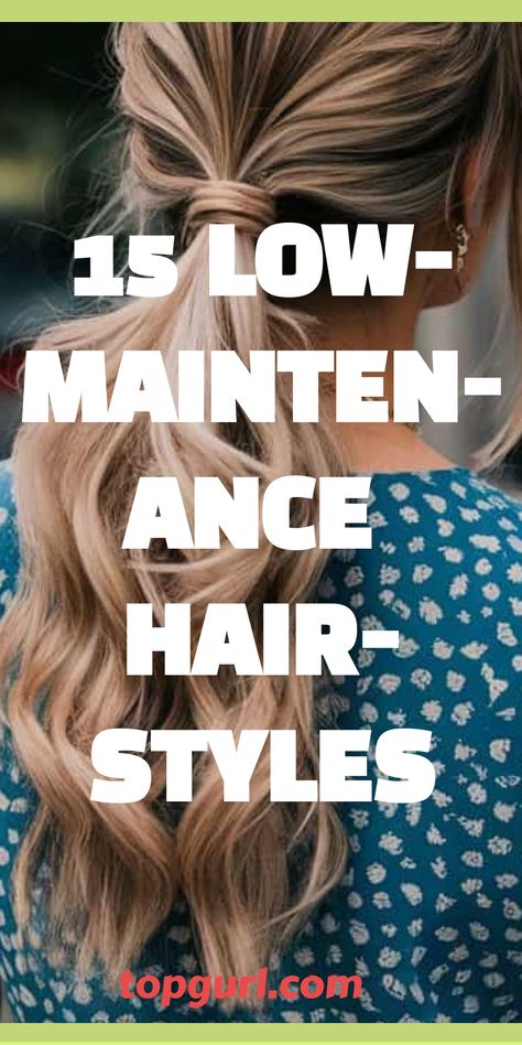 Low-Maintenance Hairstyles Quick Second Day Hairstyles, Low Heat Hairstyles, No Effort Hairstyles, Easy Low Maintenance Hairstyles, Hair Styles For Working Out, Low Effort Hairstyles, Low Maintenance Hair Styles, Cute Lazy Hairstyles, Comfy Hairstyle