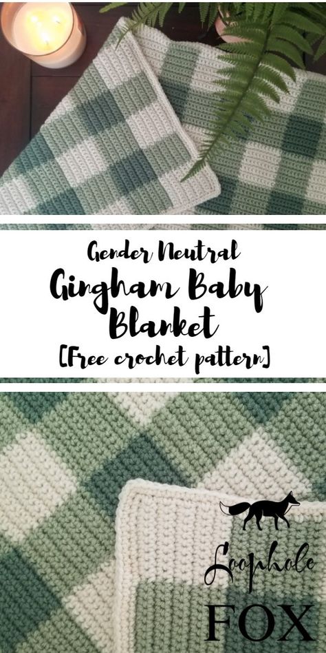 Gingham Blanket Crochet Pattern, Gingham Baby Blanket Crochet, Baby Blanket Crochet Gender Neutral, How To Knit A Baby Blanket, Crochet Gingham Blanket Free Pattern, Blanket Yarn Crochet Projects, Crotchet Baby Blankets, Gender Neutral Crochet Baby Blanket Free Pattern, Gingham Crochet Blanket Pattern Free