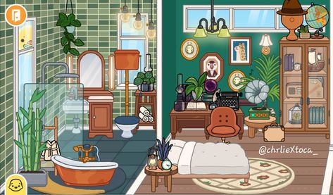 Toca Boca Dark Academia, Bedroom Toca Boca, Tiny Characters, Toca Life, Tiny Bedroom, Dark Academia, Tiny House, Family Guy, Comics