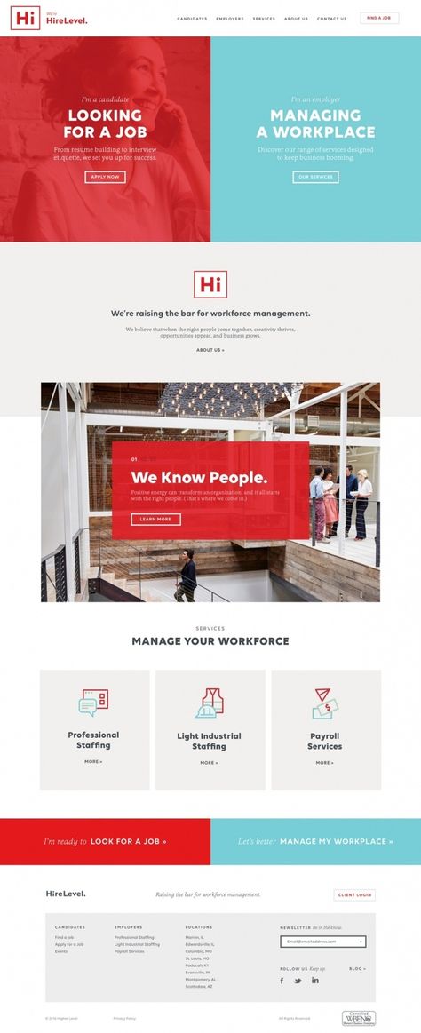 Hire level recruiting job website webdesign beautiful minimal business award site of the day best beauty mindsparkle mag designblog curation in Websites We Love Mise En Page Web, 블로그 디자인, Web Design Mobile, Job Website, Best Website Design, Webdesign Inspiration, Corporate Image, Web Ui Design, Design Websites
