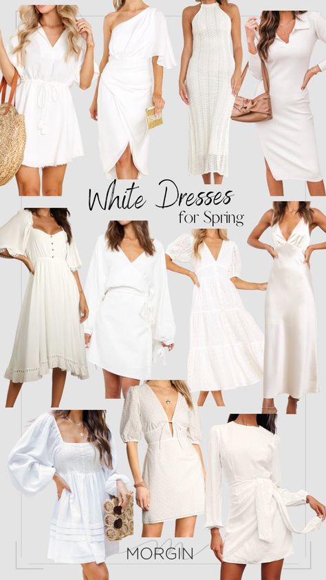 All White Garden Party Outfit, White Garden Party, White Dresses Summer, All White Party Outfits, White Party Outfit, Dresses For Spring, Color Outfits, All White Party, Dresses Spring