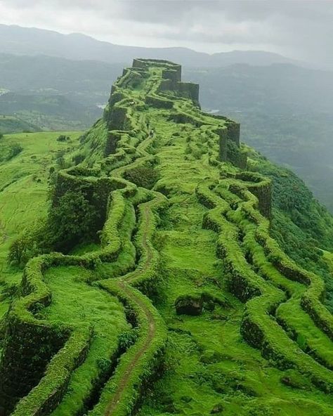 Rajgad Fort, Maharashtra, India. Rajgad Fort Images, Torna Fort, Fort Images, Rajgad Fort, Sahyadri Mountains, India Travel Places, Travel Facts, Destination Voyage, Travel Goals