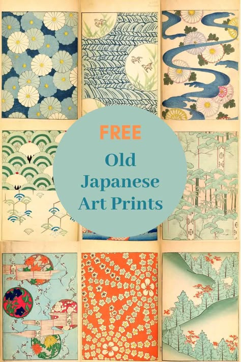 A beautiful collection of vintage Japanese art prints from the magazine Shin-Bijutsukai. Turn of the century prints 1901-1902 all free to download. #japaneseart Free Japanese Printables, Book Illustration Art Vintage Prints, Japanese Prints Pattern, Japanese Design Graphic, Japanese Graphic Art, Japanese Style Illustration, Free Art Printables, Art Print Ideas, Old Japanese Art