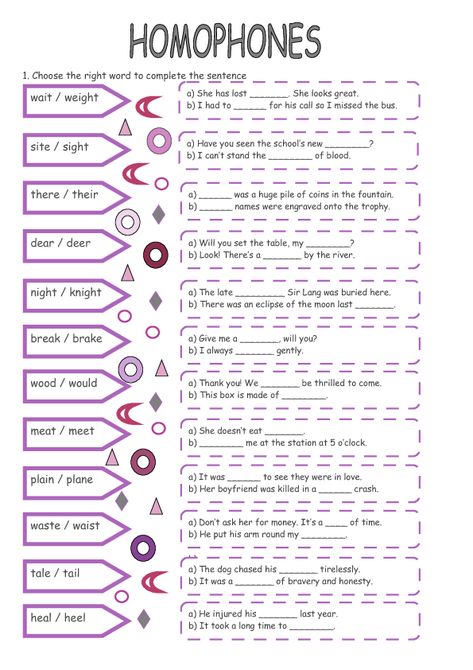 Homophones Activity, Homophones Worksheets, English Teaching Materials, Confusing Words, English Grammar Worksheets, 2nd Grade Worksheets, English Worksheets For Kids, English Writing Skills, Grammar Lessons